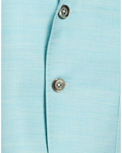 Tombolini Blue Blazer Wool, Polyamide for men