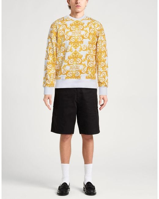 Versace Jeans Couture Metallic Sweatshirt Cotton, Elastane for men