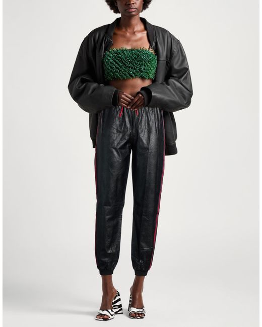 Gaelle Paris Black Pants Polyurethane, Viscose