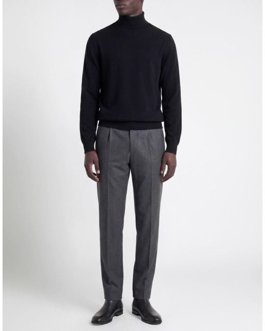Kangra Black Turtleneck Wool for men