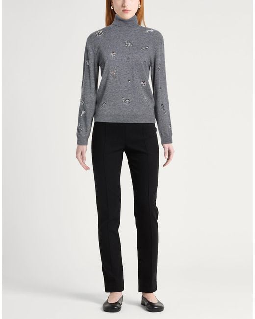 MSGM Blue Turtleneck Wool, Viscose, Polyamide, Cashmere