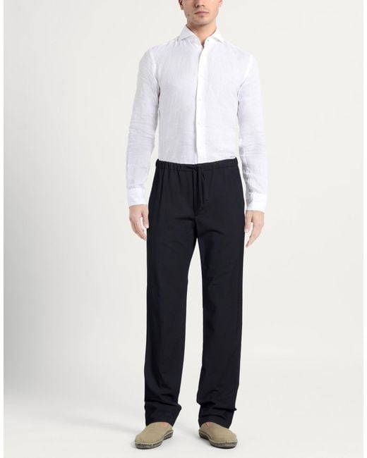 Slowear Blue Pants Polyester, Wool, Elastane for men