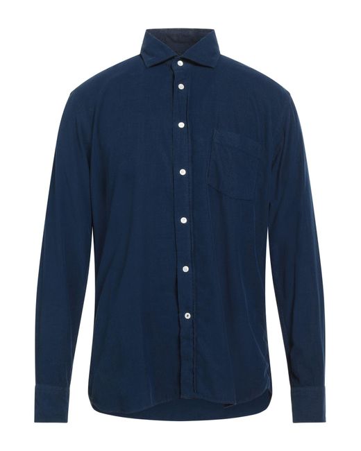 Hartford Blue Shirt Cotton for men