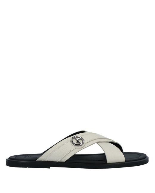 Giorgio Armani Sandals in White for Men 
