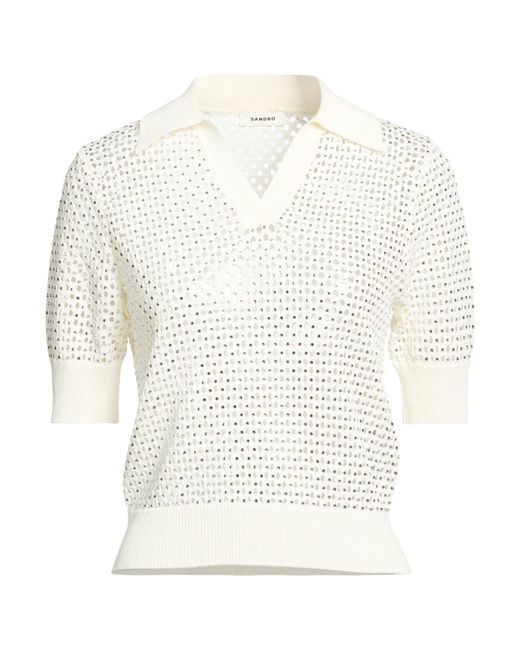 Sandro White Polo Shirt