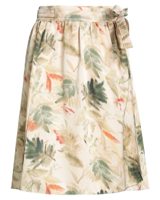 Loro Piana Natural Ivory Midi Skirt Silk, Cashmere