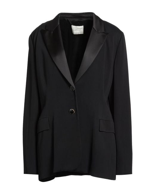 Anna Molinari Black Blazer Viscose, Elastane