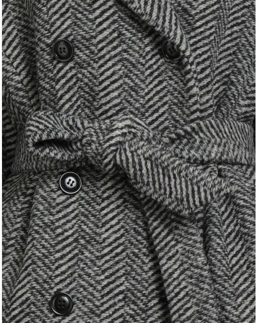 Woolrich Gray Archive Coat Polyester, Virgin Wool