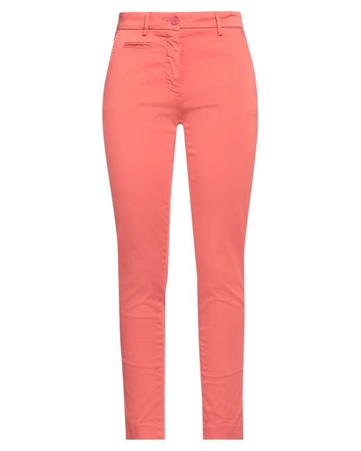 Mason's Red Pants Cotton, Polyester, Elastane