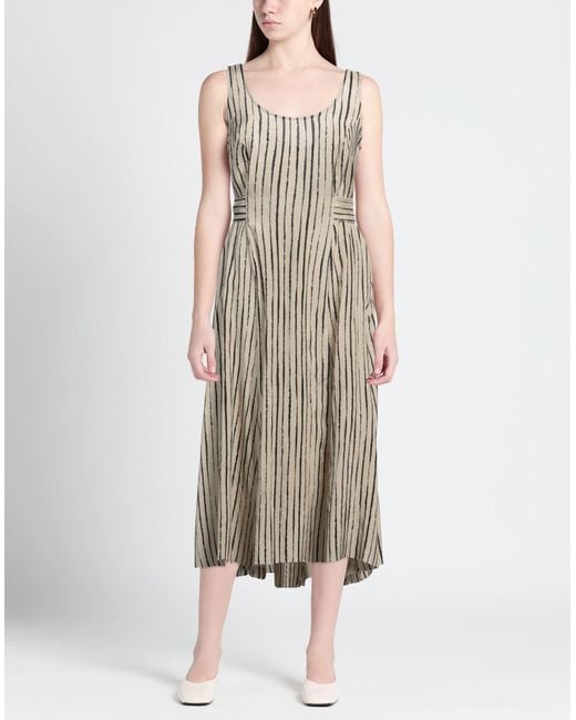 Masnada Natural Midi Dress