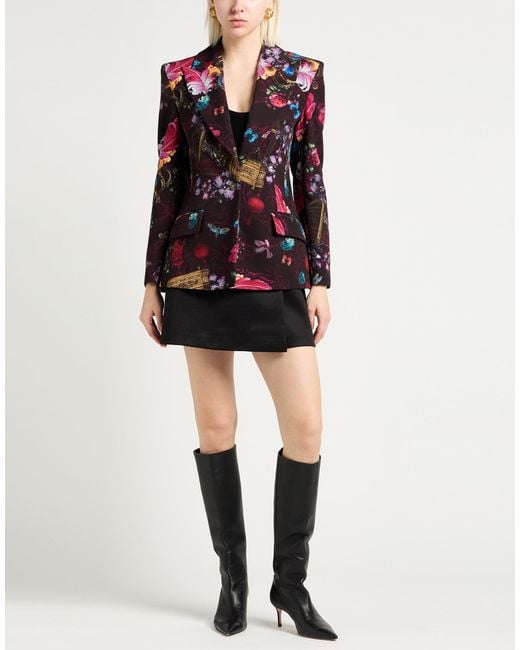 Versace Jeans Couture Red Blazer Polyester, Elastane