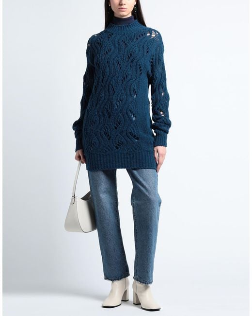 Dondup Blue Deep Turtleneck Virgin Wool, Polyamide, Alpaca Wool