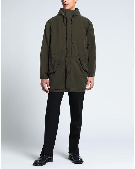 Aspesi Green Overcoat & Trench Coat for men