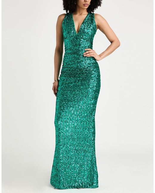 La Petite Robe Di Chiara Boni Green Emerald Maxi Dress Polyester