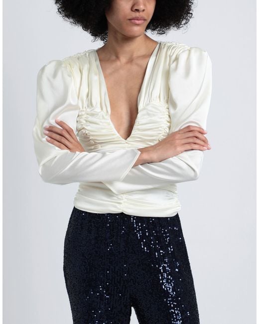 Nineminutes White Ivory Top Polyester, Elastane