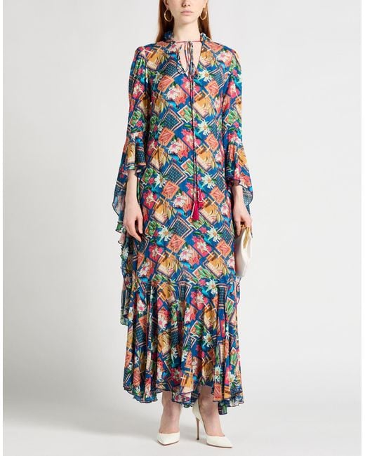 CONNOR & BLAKE Blue Maxi Dress Polyester