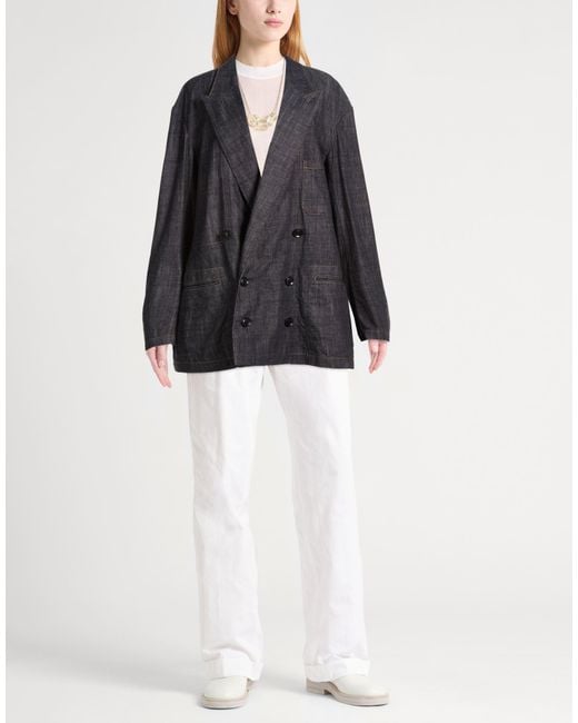 Y's Yohji Yamamoto Women's Gray Blazer Cotton