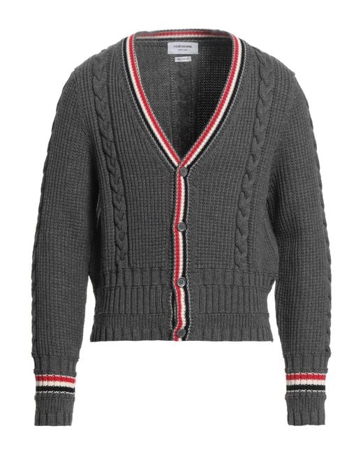Thom Browne Gray Cardigan Wool for men