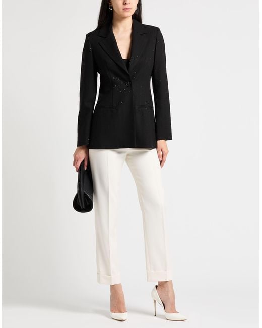 Attic And Barn Black Blazer Viscose, Wool, Polyamide, Polyester