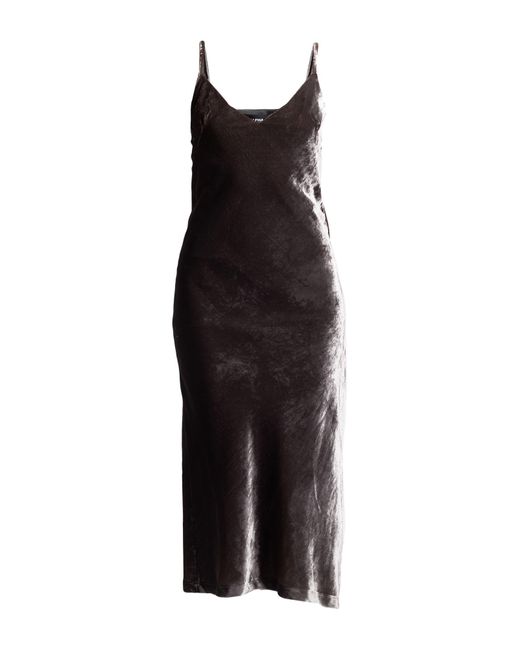 Alpha Studio Black Khaki Maxi Dress Polyester
