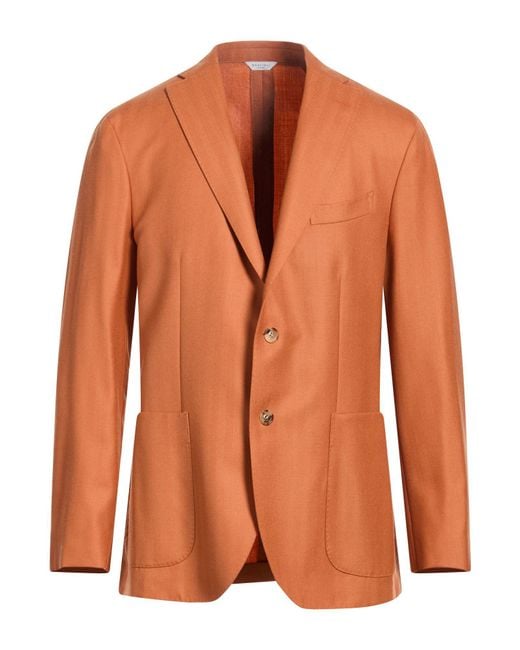 Boglioli Orange Blazer Virgin Wool for men