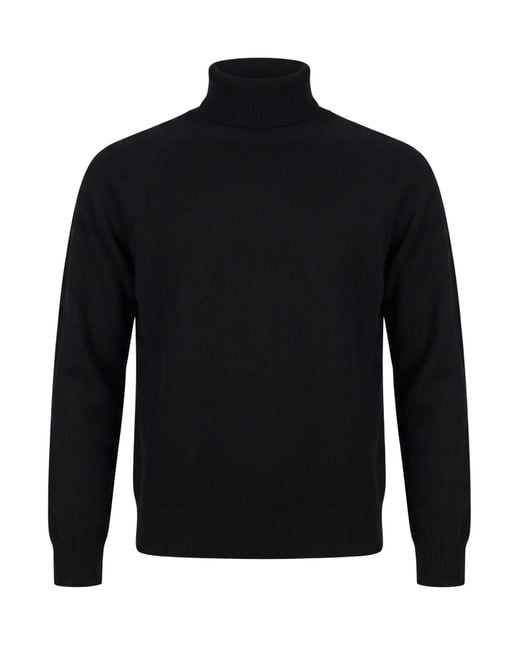 Gentry Portofino Blue Turtleneck Virgin Wool, Cashmere