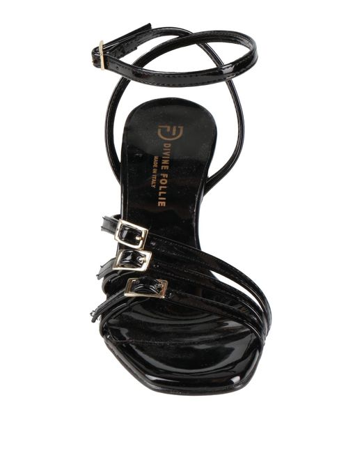 Divine Follie Black Sandals