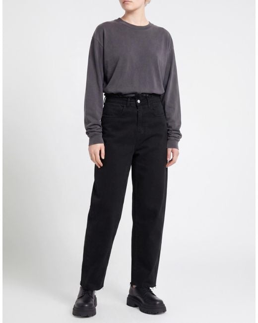 Soallure Black Jeans Cotton, Elastane