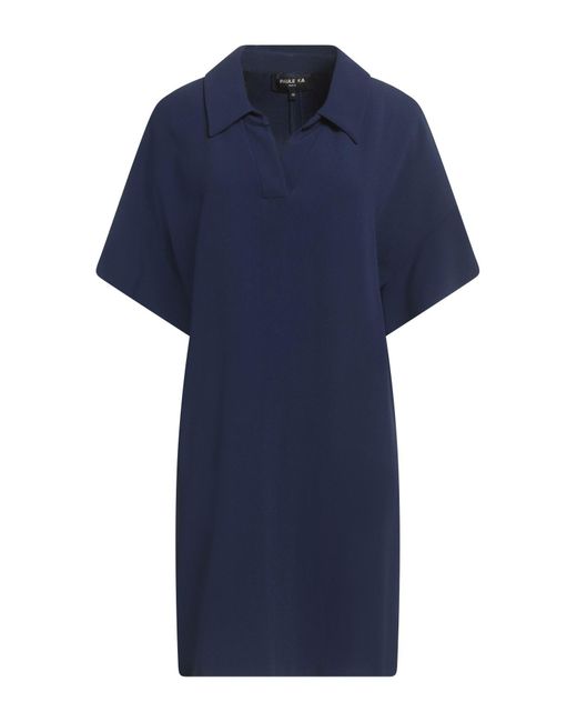 Paule Ka Blue Midnight Mini Dress Acetate, Viscose