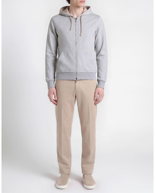 Eleventy Gray Platinum Light Sweatshirt Cotton, Cashmere, Silk for men