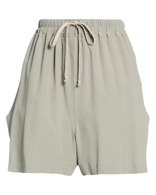 Rick Owens Gray Shorts & Bermuda Shorts Acetate, Silk