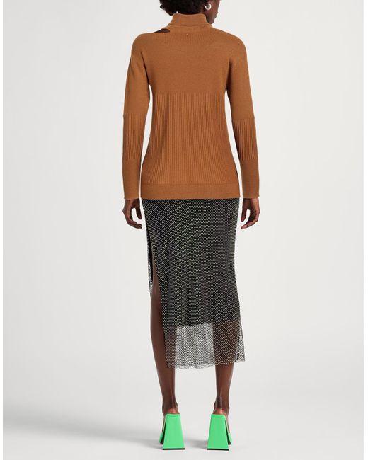 Patrizia Pepe Brown Rollkragenpullover