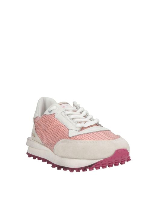 HIDNANDER Pink Light Sneakers Textile Fibers, Leather