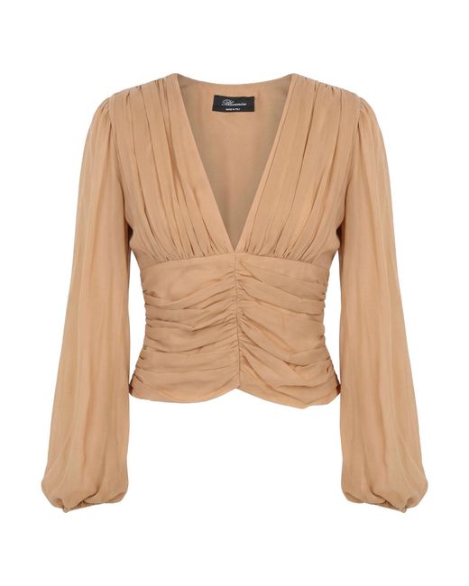 Blumarine Natural Top Silk, Elastane