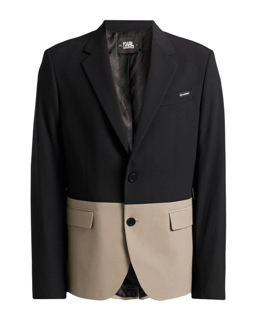 Karl Lagerfeld Suit Jacket in Black for Men | Lyst