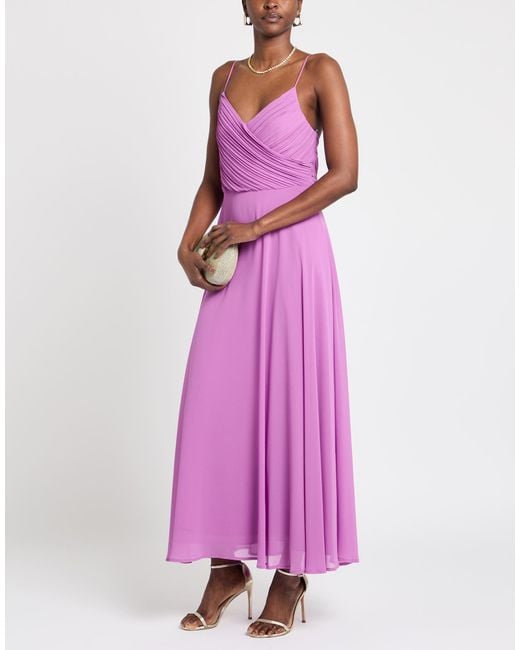 Marella Purple Maxi Dress Polyester