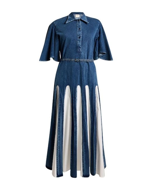 LOVEBIRDS Blue Maxi Dress Cotton