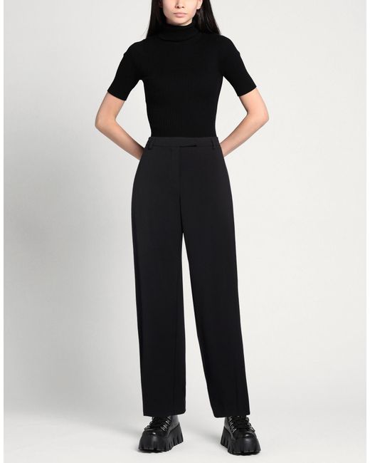RUE DU BAC Black Pants Polyester, Viscose, Elastane