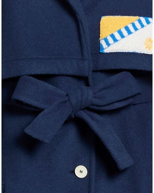 Lanvin Blue Coat Virgin Wool, Elastane