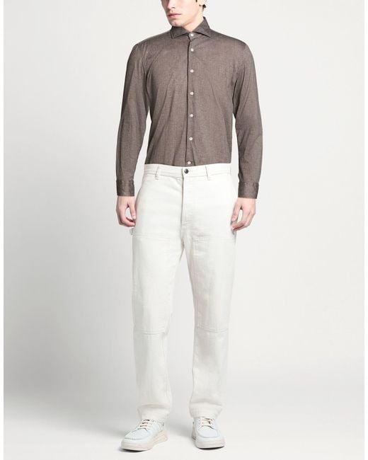 Camicia di Sonrisa in Brown da Uomo