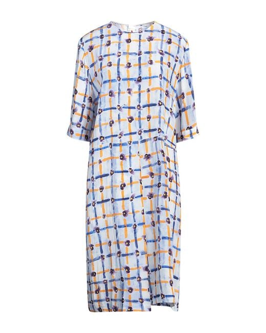 Marni White Light Midi Dress Silk