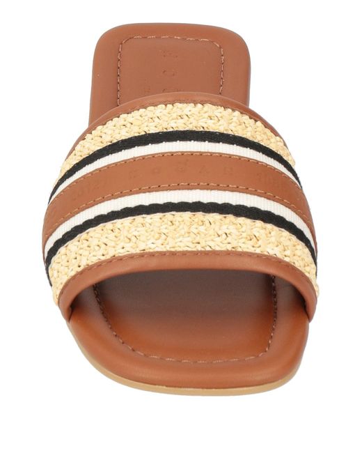 Hogan Brown Sandals Leather, Textile Fibers