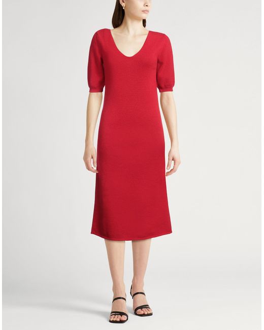 Daniele Fiesoli Red Midi-Kleid