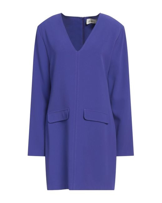 MEIMEIJ Blue Mini Dress Polyester, Elastane