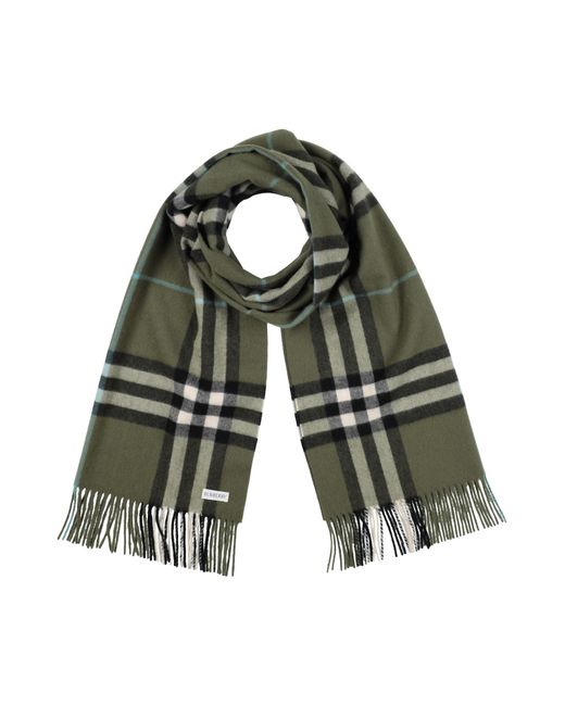 Burberry Green Military Scarf Cashmere