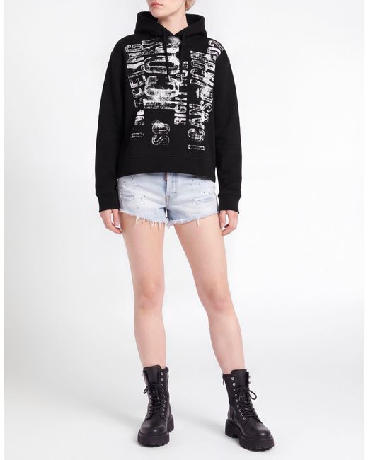 DSquared² Black Sweatshirt Cotton, Elastane