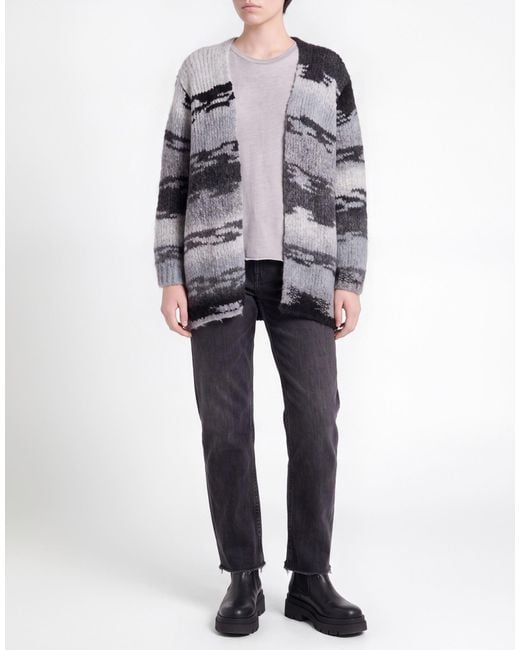 Carla G Gray Cardigan Wool, Polyacrylic, Alpaca Wool, Polyamide