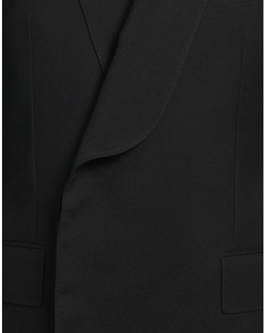 Dunhill Black Blazer Polyester, Wool, Elastane for men