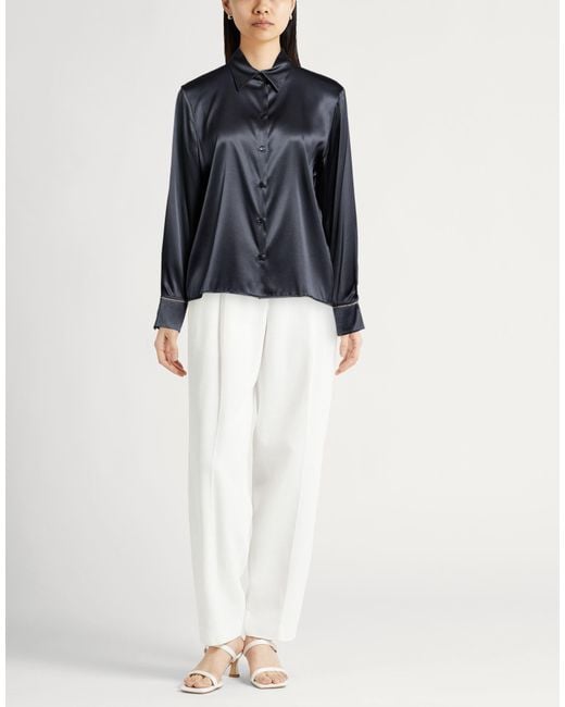 Peserico Black Midnight Shirt Silk, Elastane