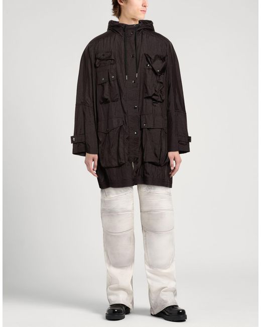 DIESEL Black Overcoat & Trench Coat for men